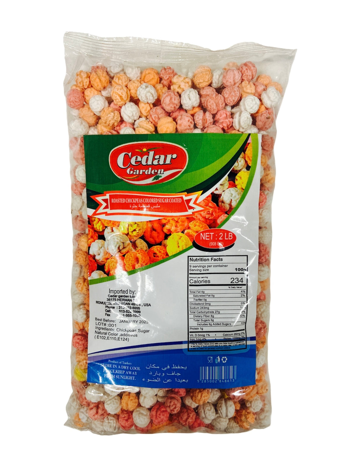 Cedar Garden Roasted & Sugar Coated Chick Peas 908g