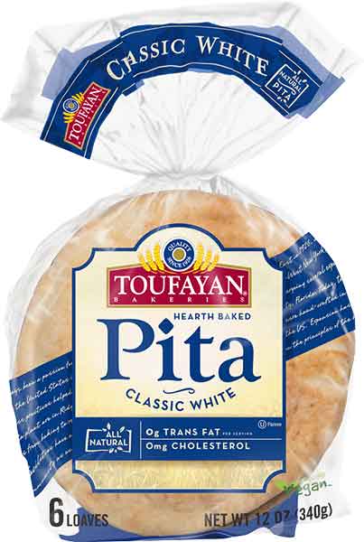 Toufayan White Pita Bread 6pcs
