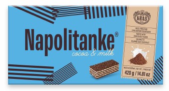 Kras Napolitanke Cocoa and Milk Wafer 420g