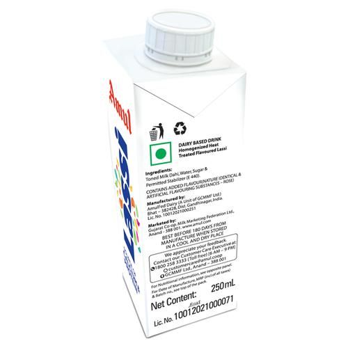 Amul Lassi - Rose Flavour, 250 ml Carton