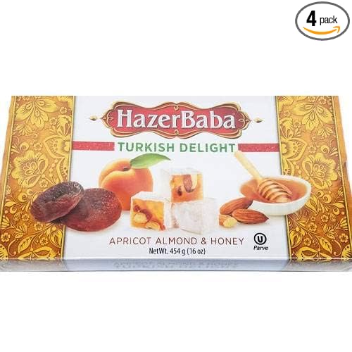 Hazerbaba Turkish Delight Apricot, Almond, Honey 16oz