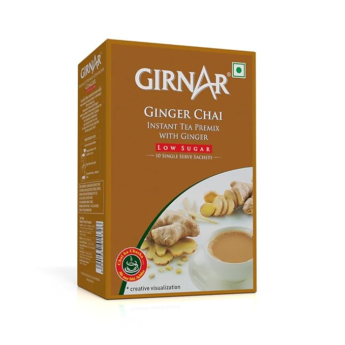 Girnar Instant Chai (Tea) Premix With Ginger Unsweetened 10oz
