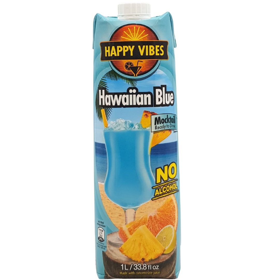 Happy Vibes, Mocktail, Hawaiian Blue, 1Lt