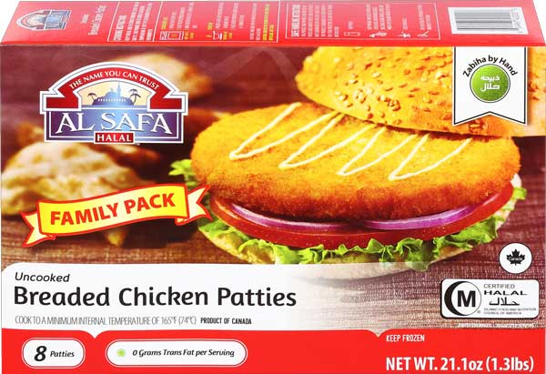 Alsafa Breaded Chicken Patties 8ct- 21.1oz