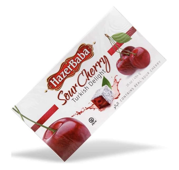 Hazerbaba Sour Cherry Turkish Delight 454g