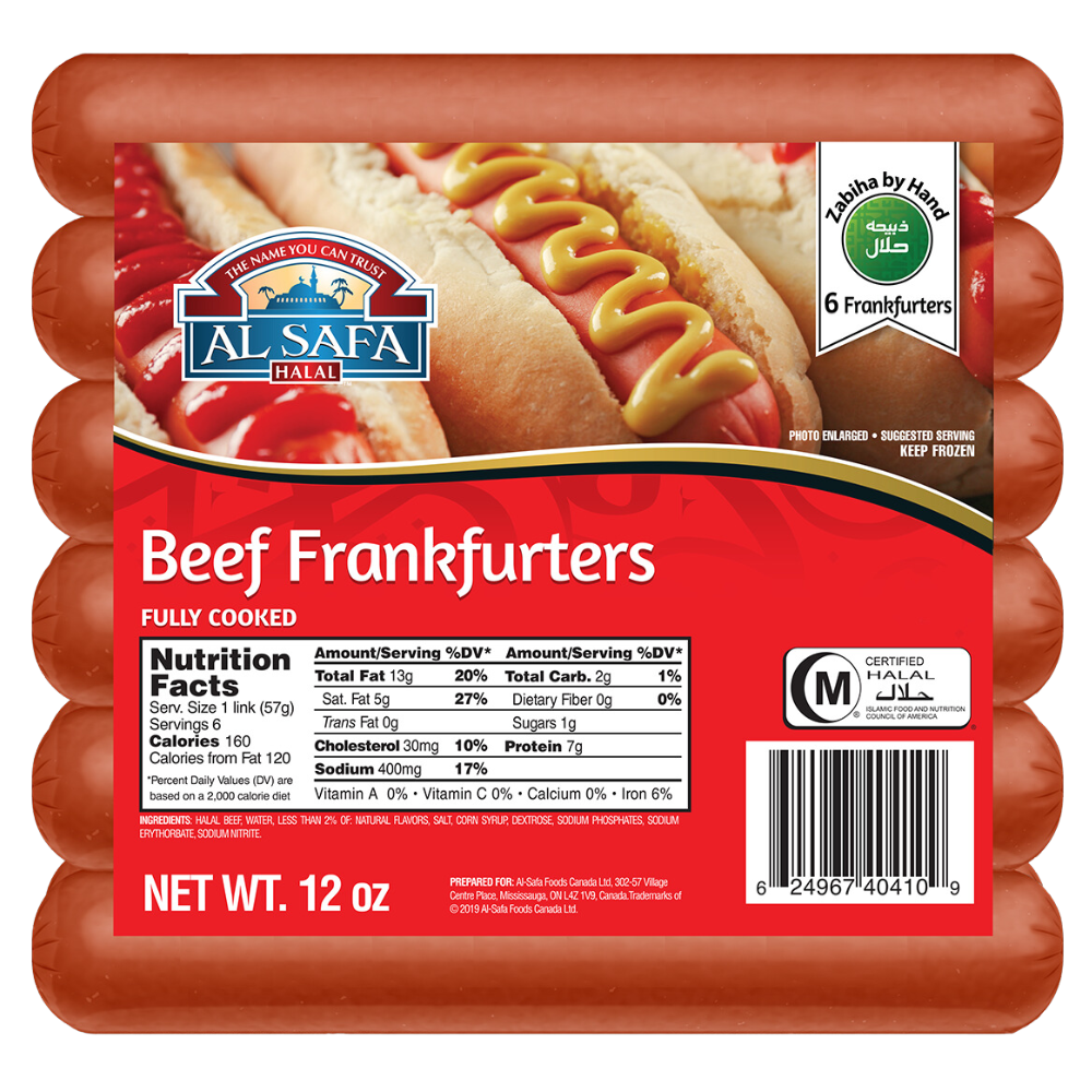 Alsafa Halal Beef Franks 12oz