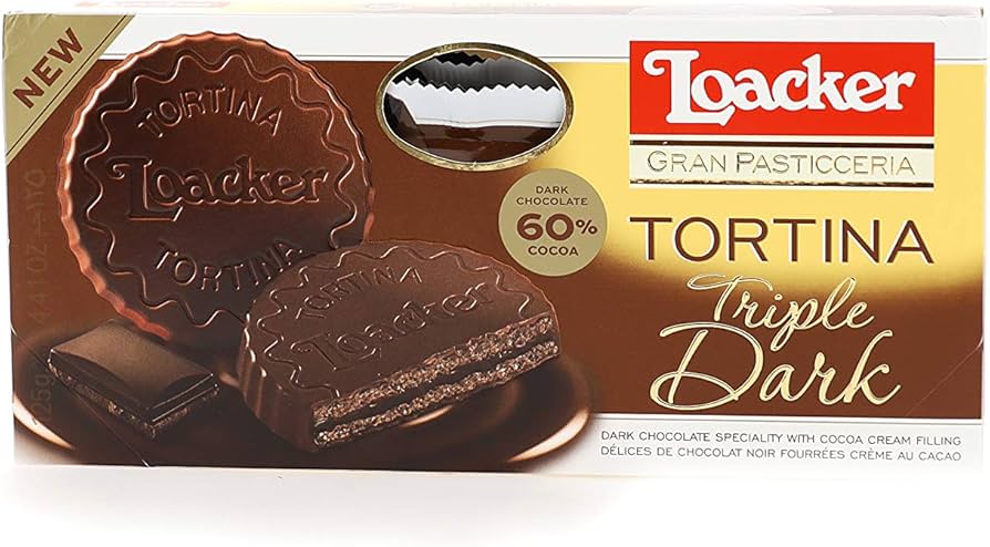 Loacker Tortina Triple Dark Chocolate Wafer 125g