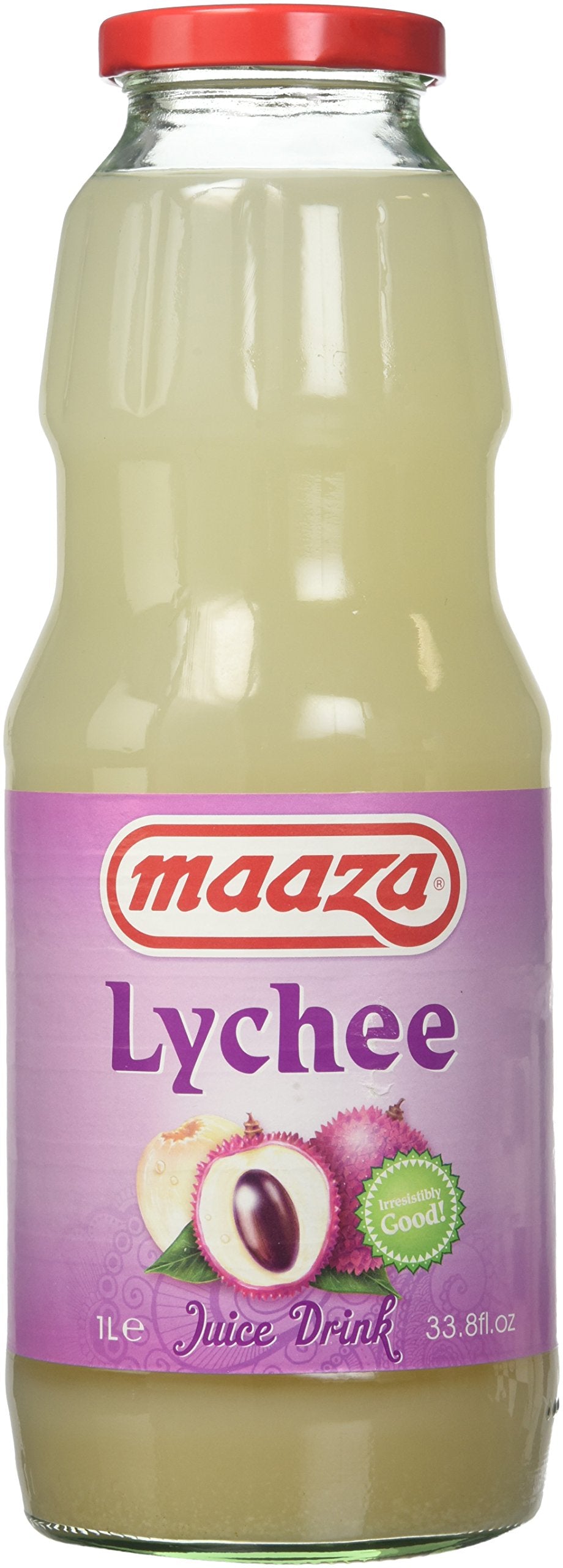 Maaza Lychee Juice Glass Bottle 1L