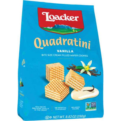 Loacker Quadratini Vanilla Wafer 250g Bag