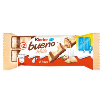 Kinder Bueno White Milk and Hazelnuts Single Bars 39g