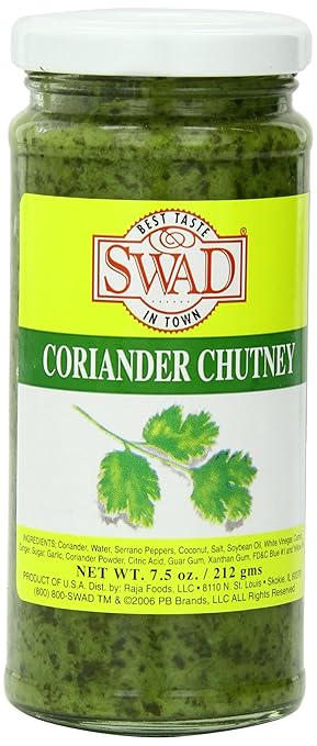 Swad Coriander Chutney, 7.5 oz