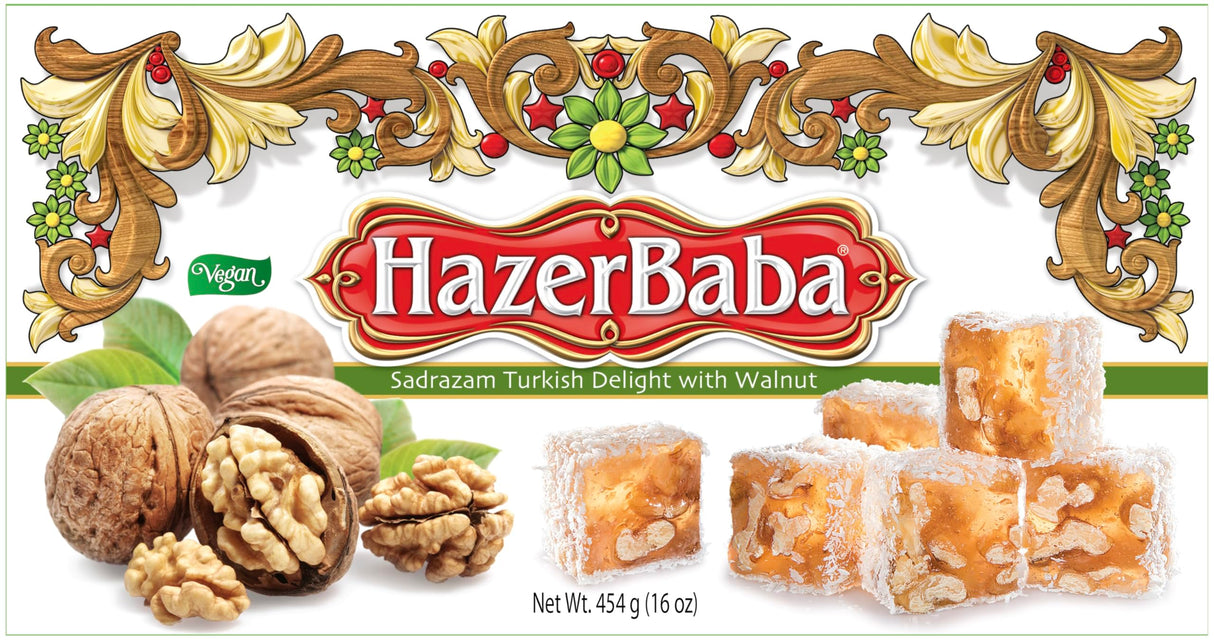 Hazerbaba Sadrazam Walnut Turkish Delight 454g