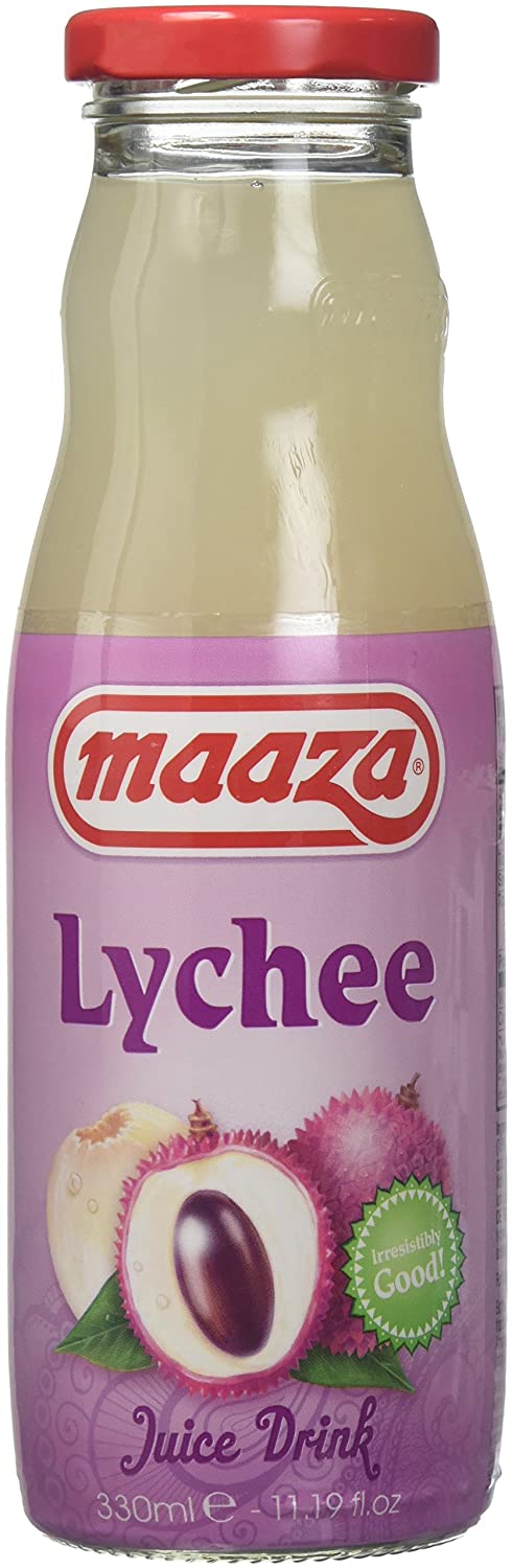 Maaza Lychee Juice Drink 330ml Glass Bottle