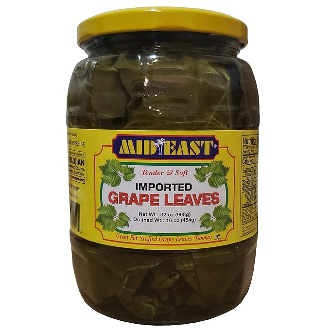 MidEast Premium Grape Leaves In Glass Jar, 32oz