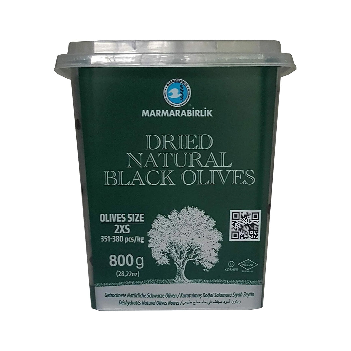 Marmarabirlik Dried Black Olives Kuru Sele Size 3XS 800g
