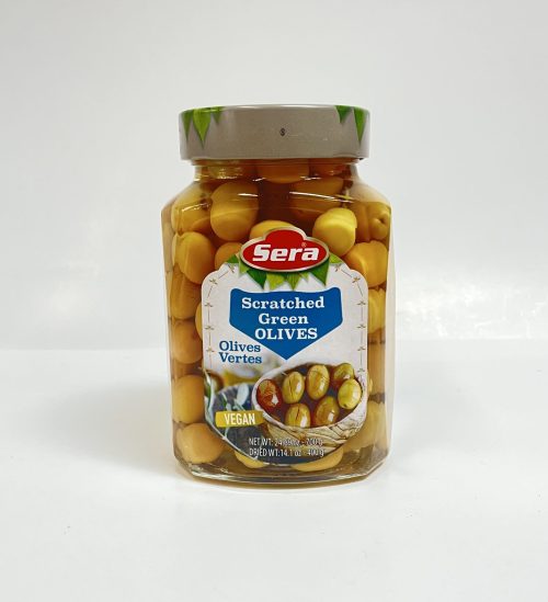 Sera Scratched Green Olives 24.69oz