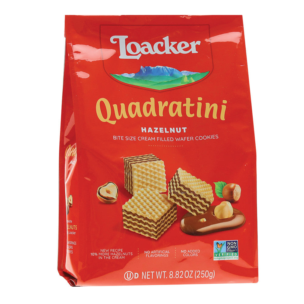 Loacker Quadratini Hazelnut Wafer 250g Bag
