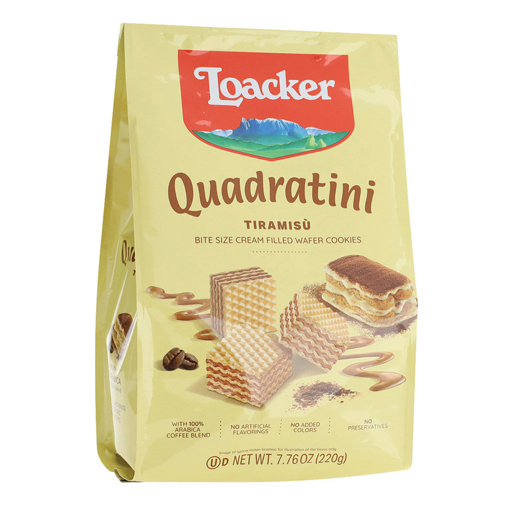 Loacker Quadratini Tiramisu Wafers 250g Bag
