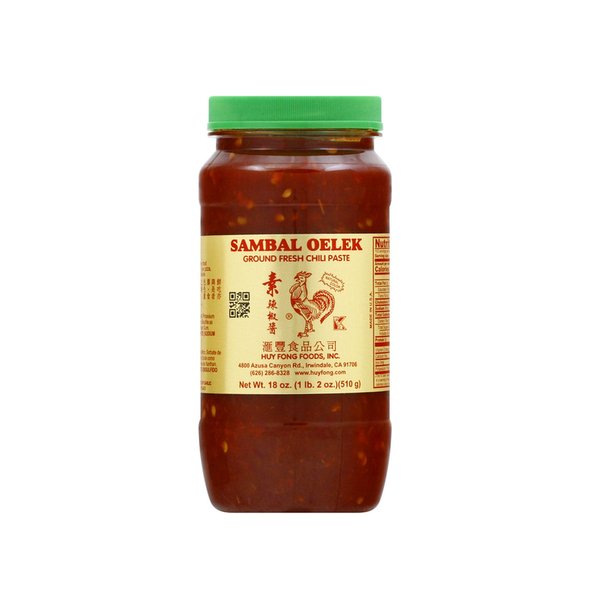 Sambal Oelek Chili Paste 18 Oz