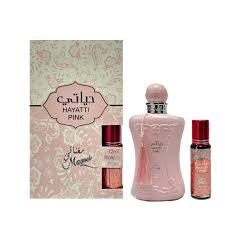 Magnate Hayatti Pink Perfume 100ml w Free 12ml Rollatic
