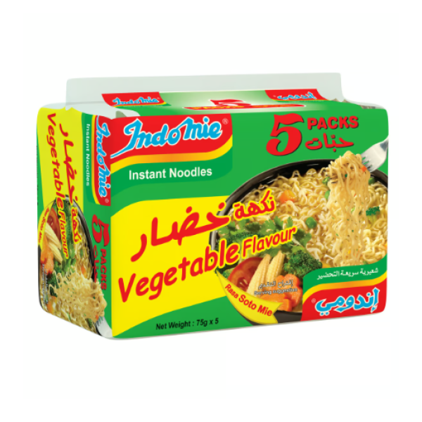 Indomie Instant Noodles Vegetable Flavor 5pk x 75g
