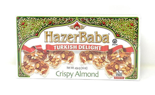 HazerBaba Turkish Delight With Crispy Almond 454g