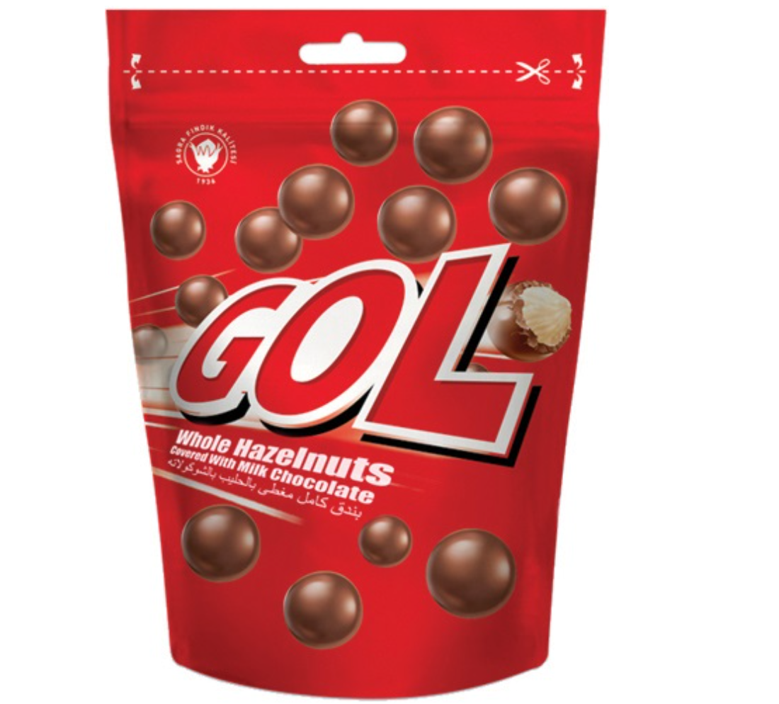 Gol Hazelnut Covered w Milk Chocolate 125g