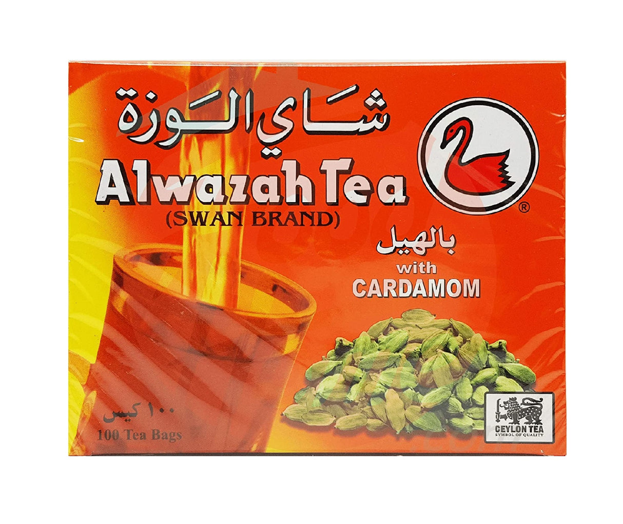 Alwazah Pure Ceylon Tea w/Cardamom 100 Teabags