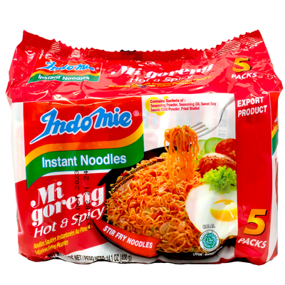 Indomie Instant Noodles Hot & Spicy Fried Mi Goreng 5x80g