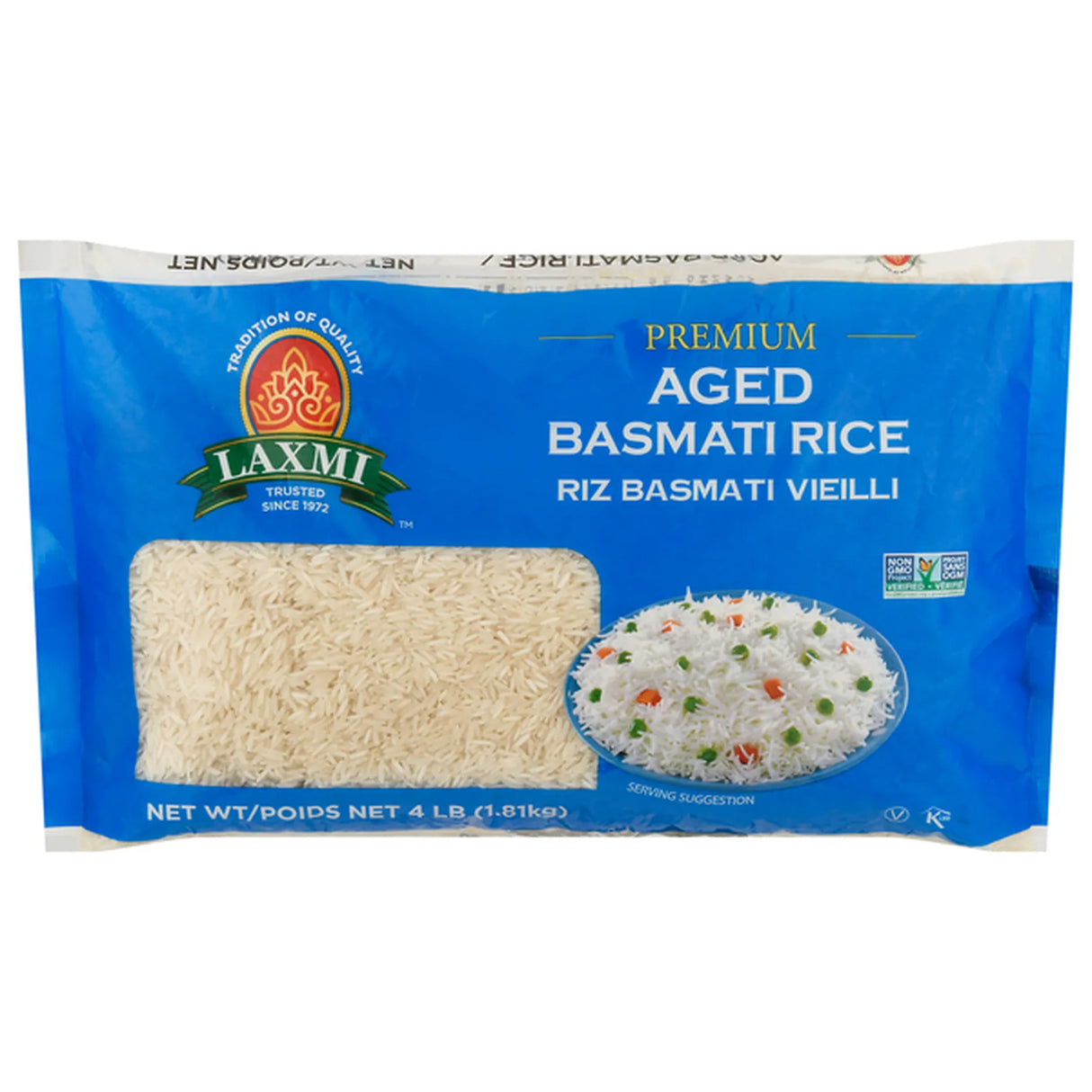 Laxmi Premium Aged Basmati Rice - 4 Lb (1.81 Kg)