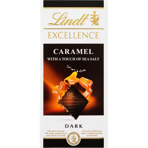 Lindt Excellence Dark Chocolate Caramel Sea Salt 100G