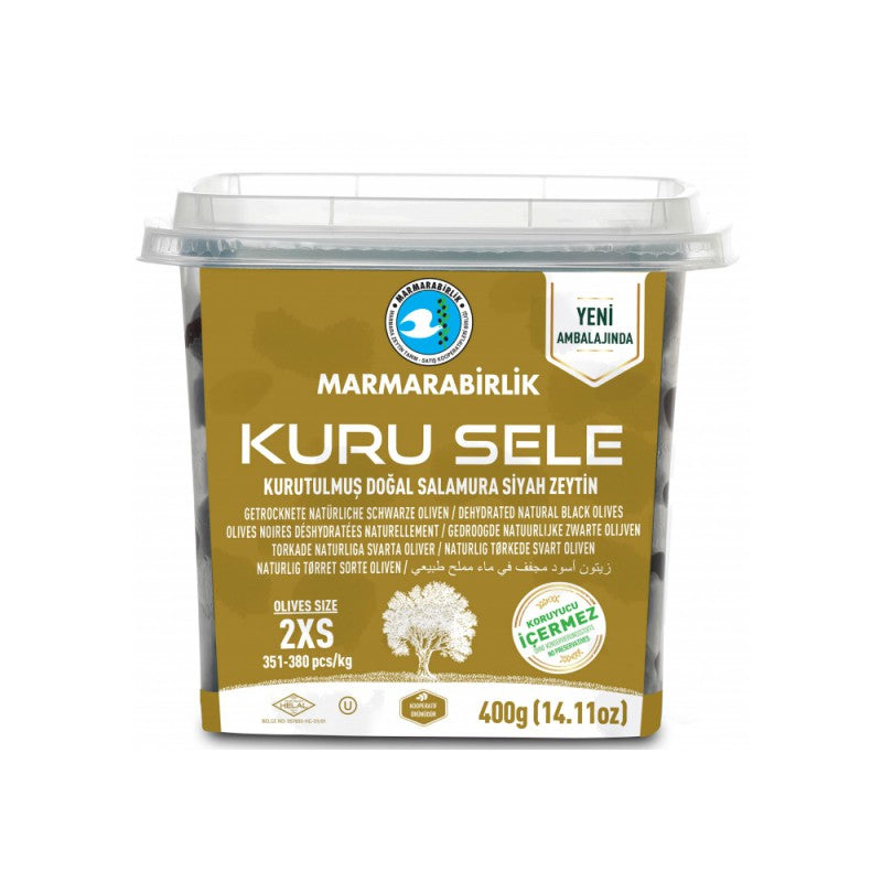 Marmarabirlik Dried Black Olives Kuru Sele Size 2XS 400g