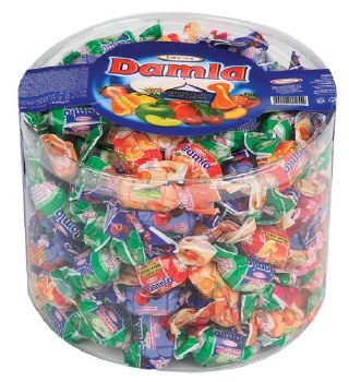 Tayas Damla Soft Fruit Filled Candy In Tub 800g