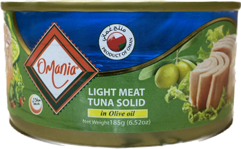 Omania Light Meat Tuna Solid in Olive Oil 185g