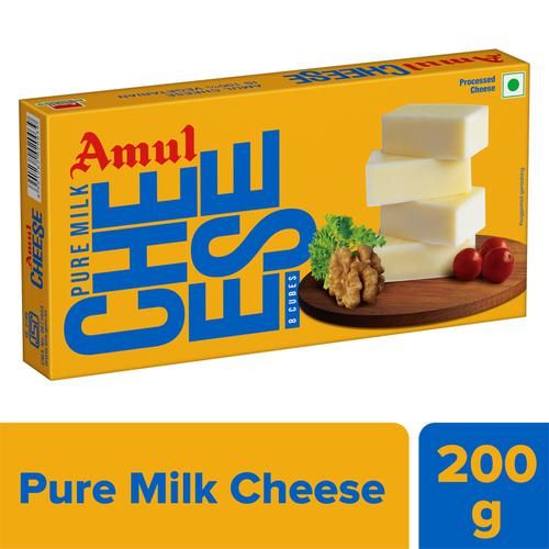 Amul Cheese Chiplets Cubes, 200 g (8 Cubes)