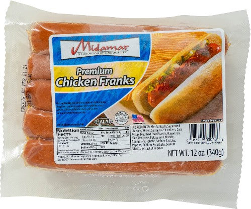 Midamar Premium Chicken Franks 340g