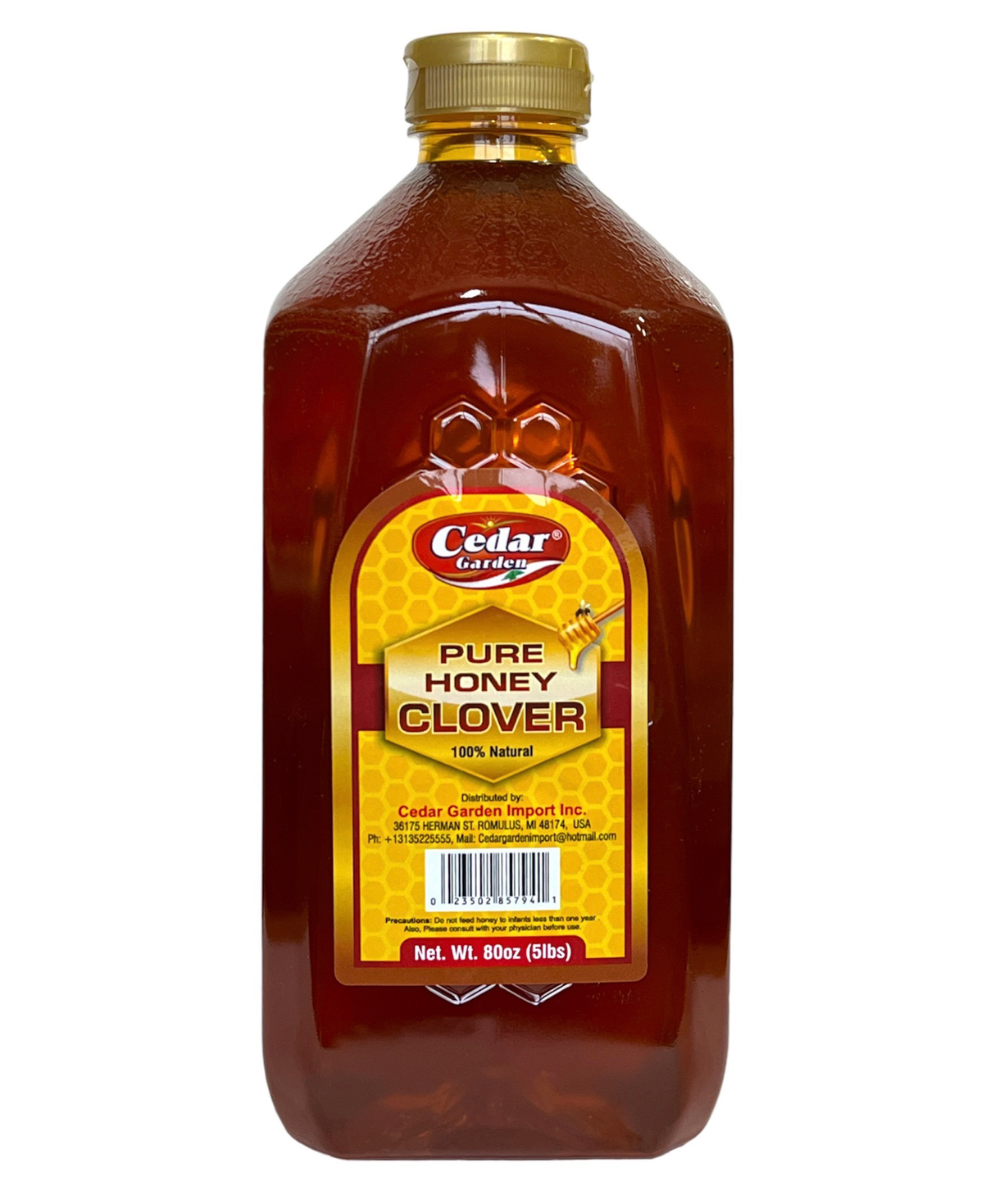 Cedar Garden Pure Clover Honey 5lb