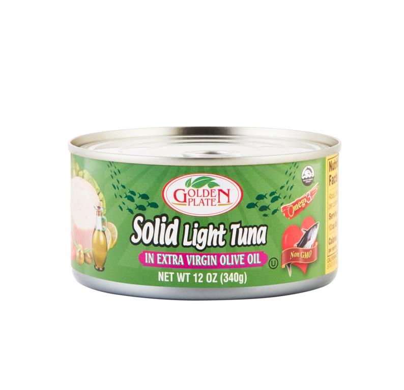 Golden Plate Solid Tuna In Extra Virgin Olive Oil 12oz