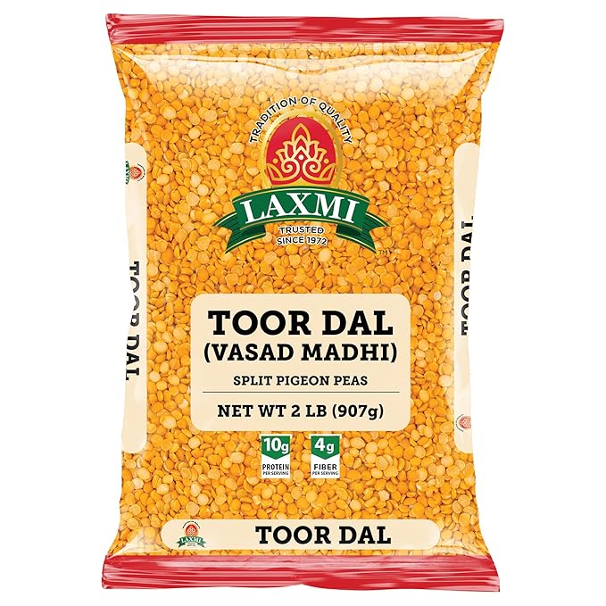 Laxmi Toor Dal Split Yellow Peas - 2lb Bag