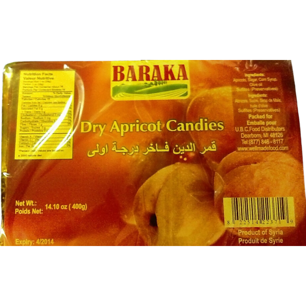 Baraka Kamareddine Apricot Candies 400g