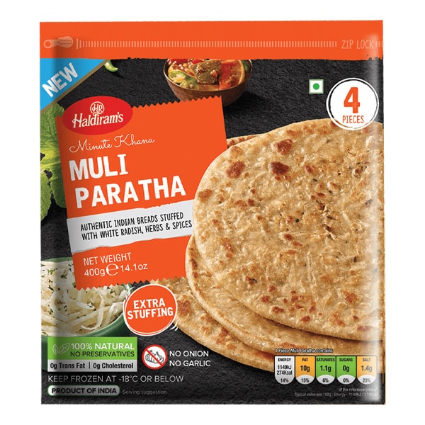 Haldiram's Muli Paratha 4pc- 400g