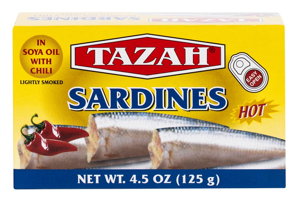 Tazah Sardine In Hot Tomato Sauce 4.5oz