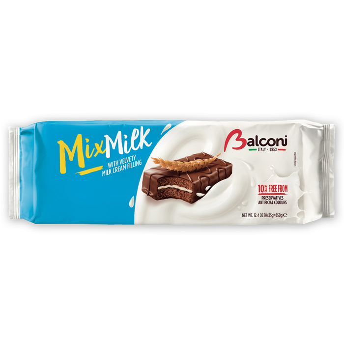 Balconi Mix Milk Cake, Cocoa and Milk Filling, 12.4 oz