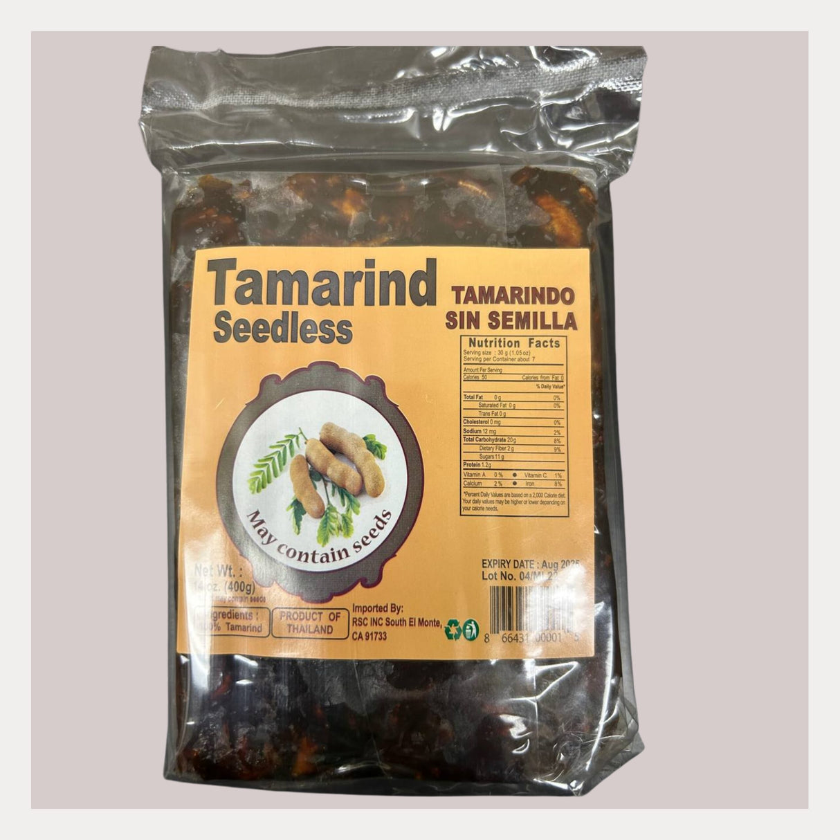 Tamarind Paste Seedless, 14 oz