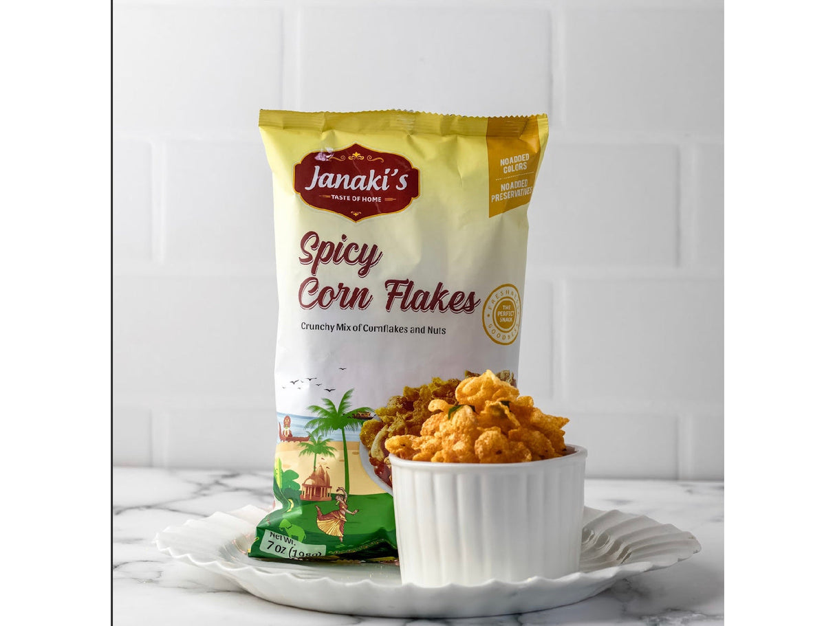 Janaki's Spicy Corn Flakes 198g