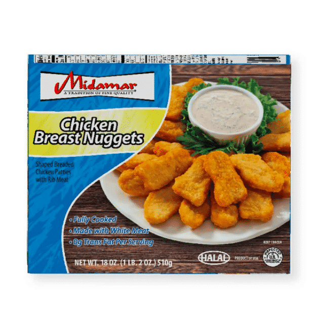 Midamar Chicken Breast Nuggets Halal 18oz