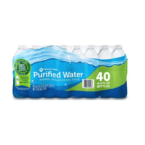 Member's Mark Purified Water 16.9 fl. oz., 40 pk