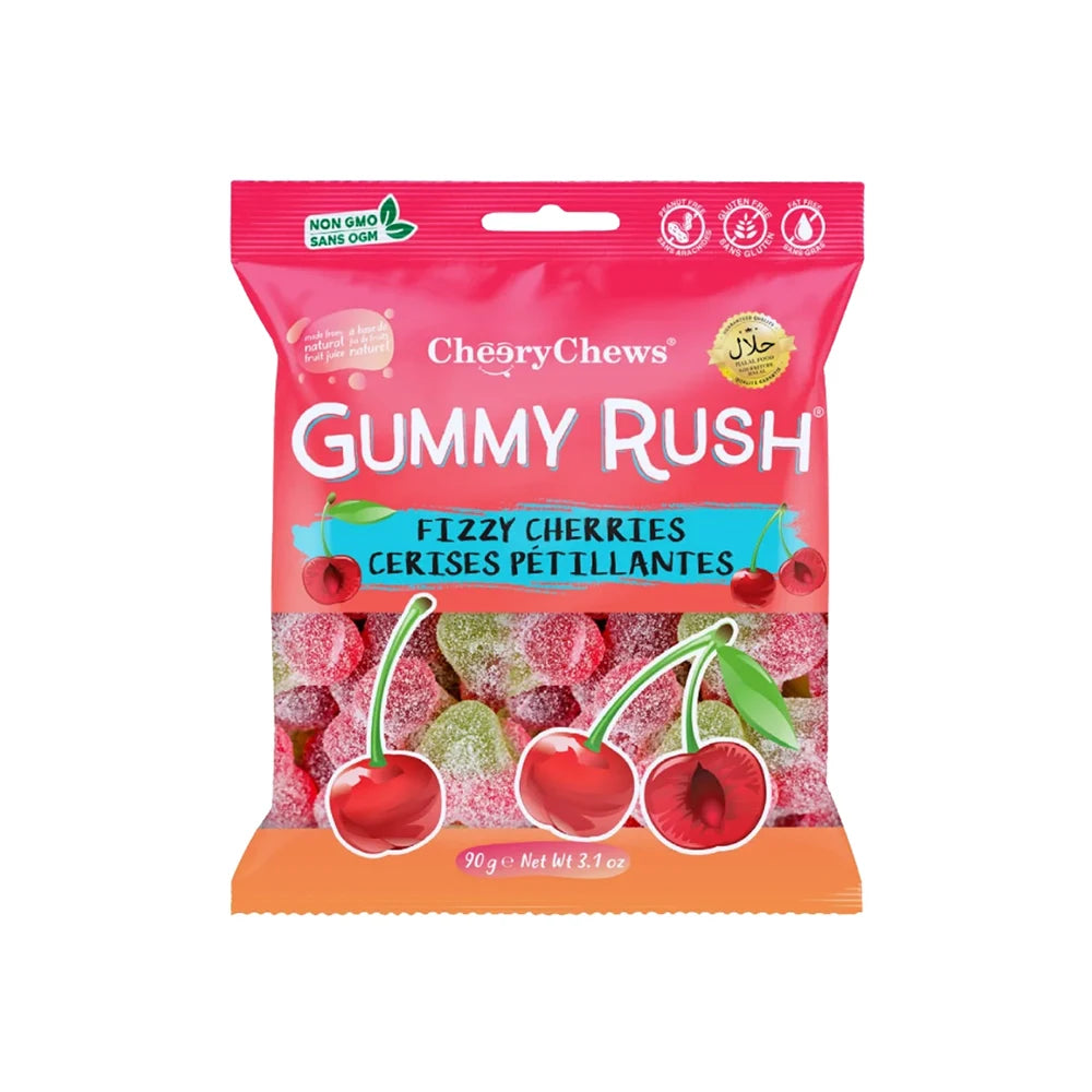 Gummy Rush Fizzy Cherries 90g