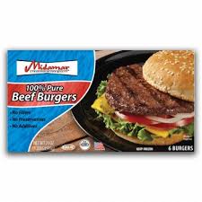 Midamar 100% Pure Beef Burgers 595g