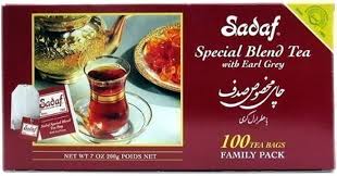 Sadaf Special Blend Earl Grey Ceylon Black Tea 100 Bags